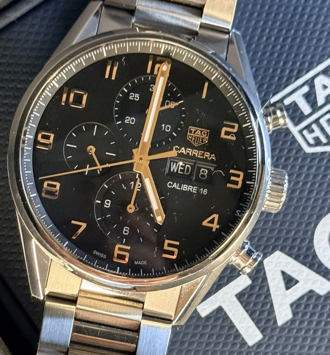 TAG Heuer Carrera Calibre 16 Day Date Chronograph CV2A1AB Full Set 43mm