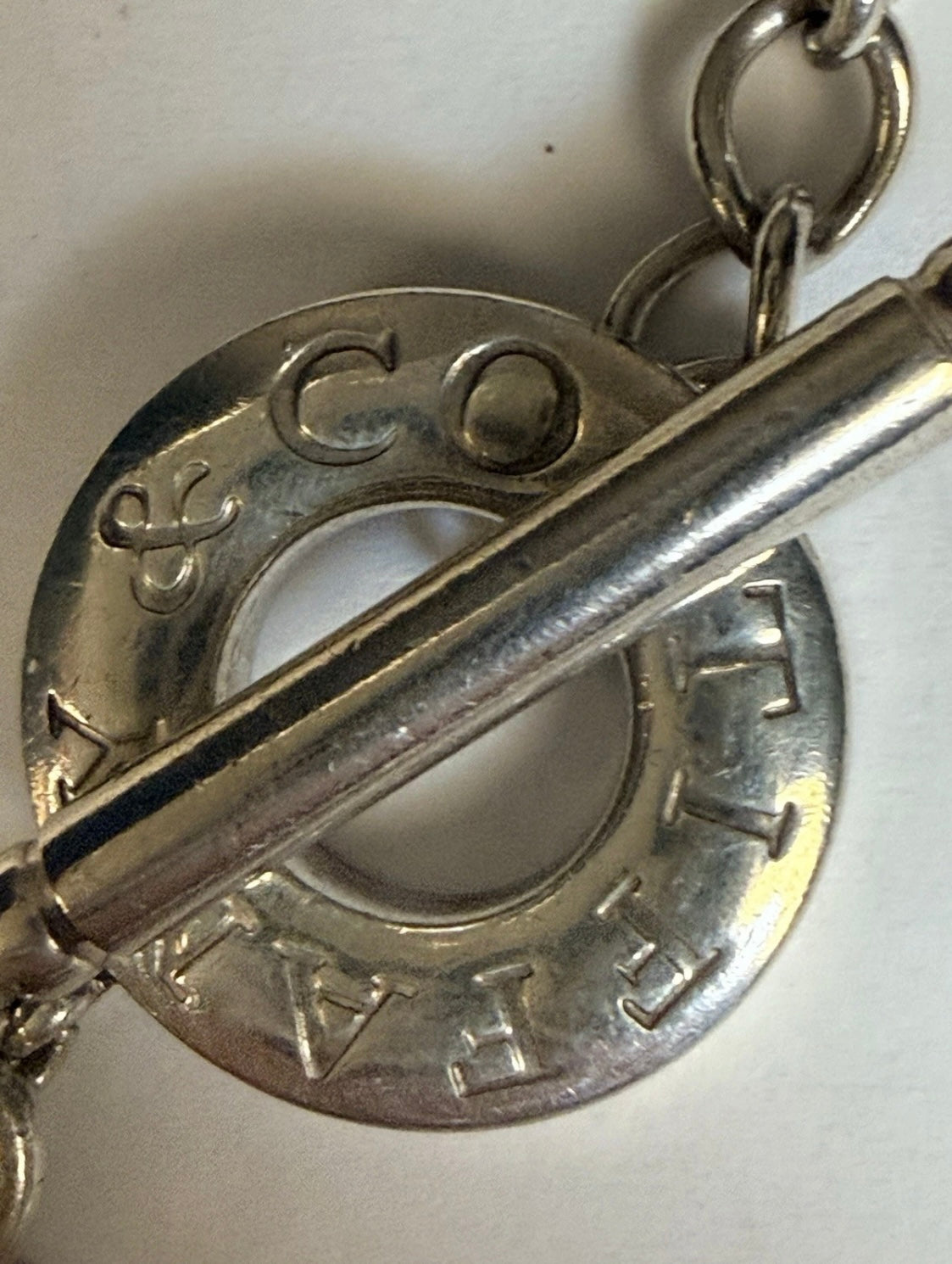 Tiffany & Co Sterling Silver Heart Tag Toggle Necklace 16in 74.1g w Pouch
