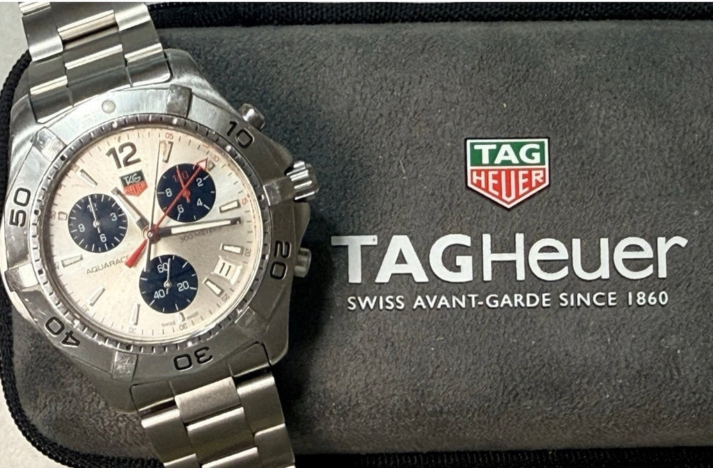 TAG Heuer Aquaracer Chronograph CAF1111 Silver Dial Quartz 41mm Men’s Watch