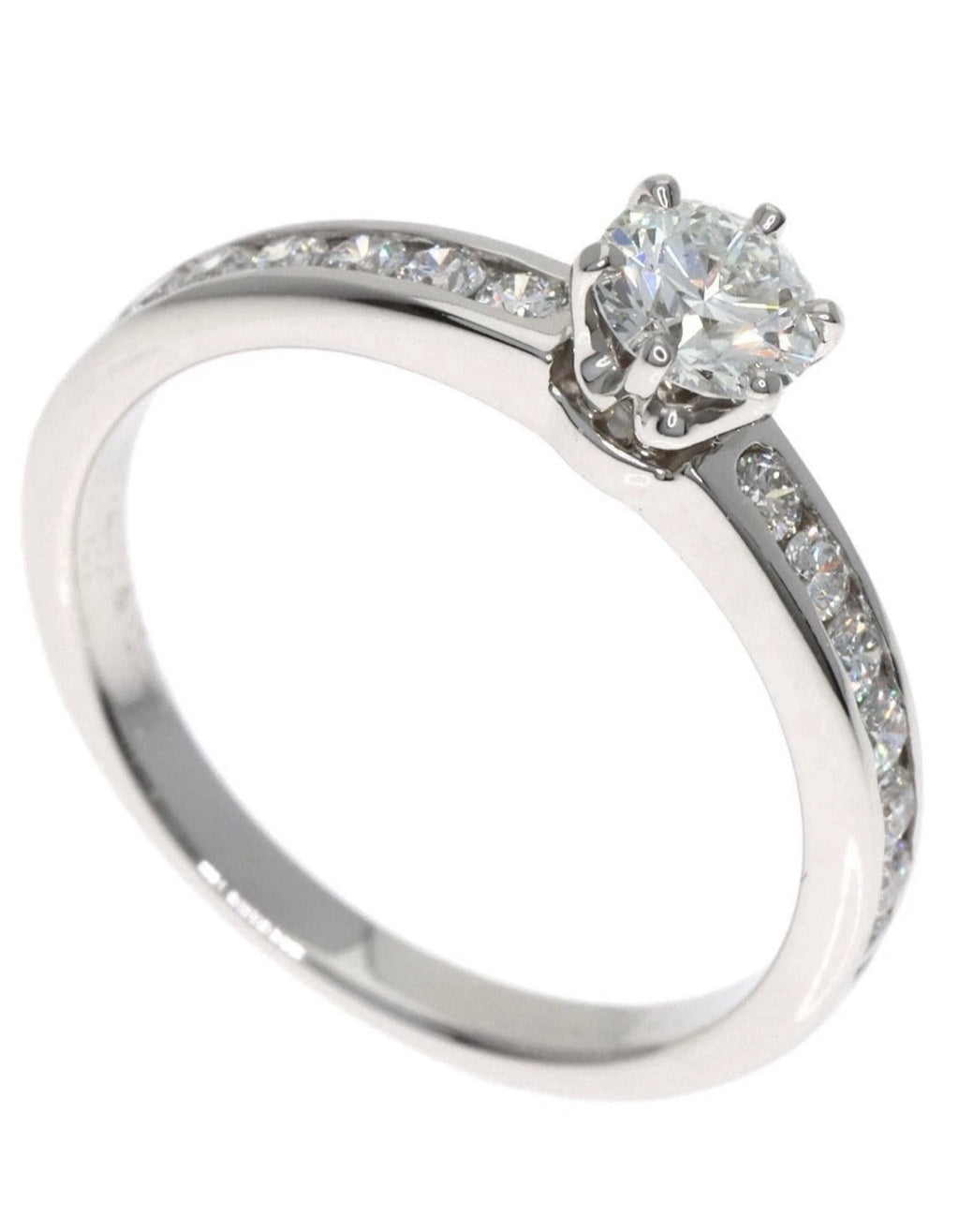 Tiffany & Co Platinum Diamond Engagement Ring 0.33ct VS2 H Brilliant Cut