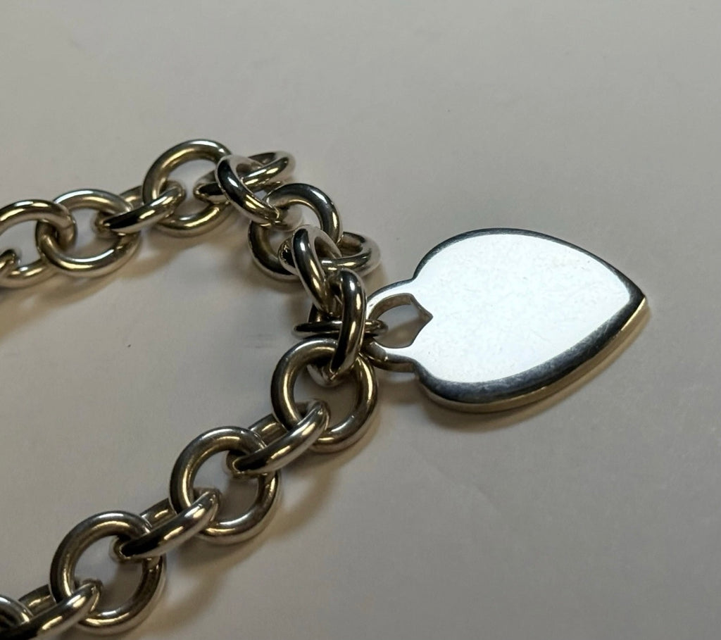 Tiffany & Co. Sterling Silver Heart Tag Necklace 16” 66.3 Grams Signed