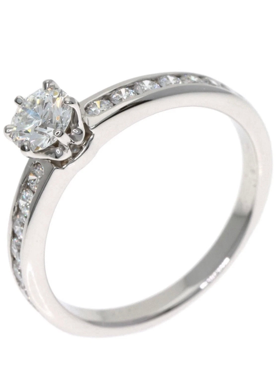 Tiffany & Co Platinum Diamond Engagement Ring 0.33ct VS2 H Brilliant Cut