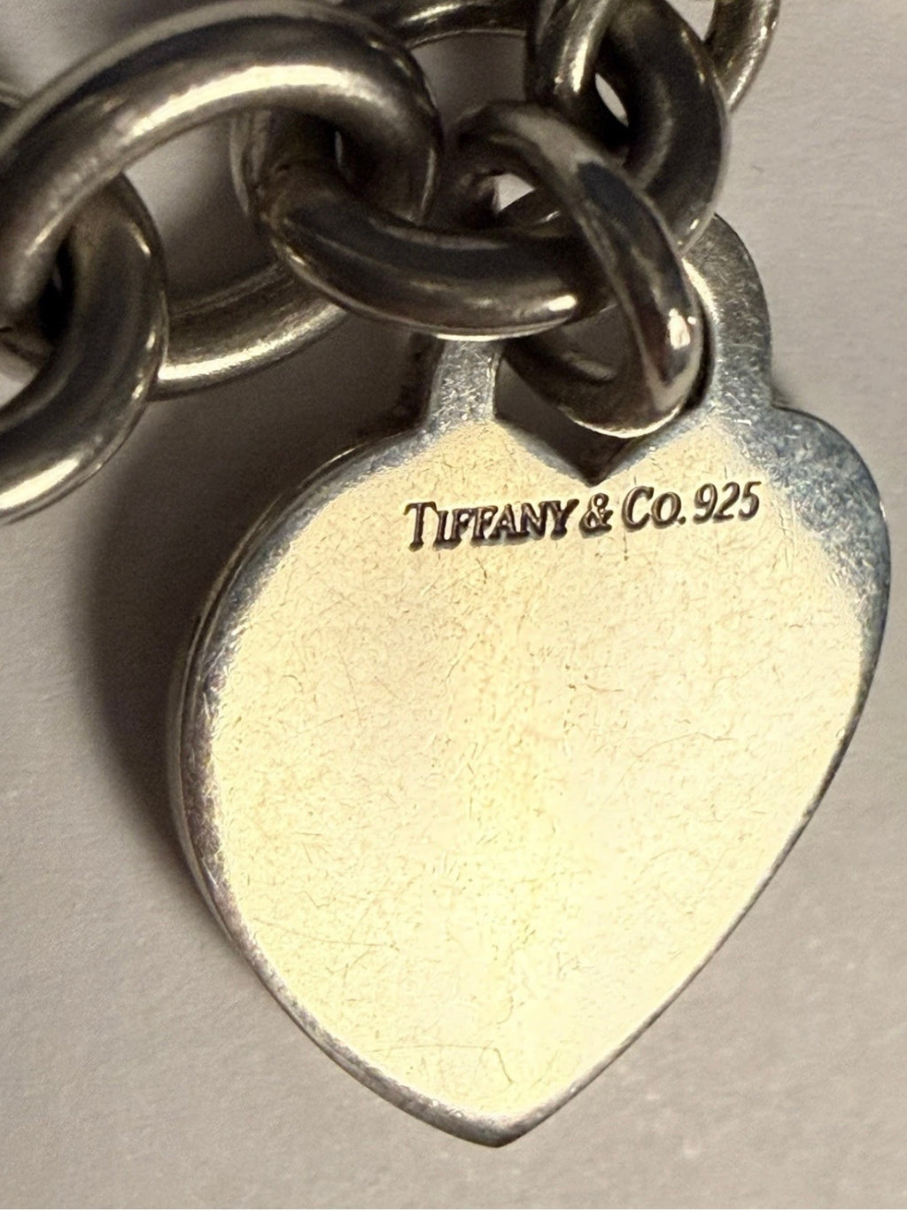 Tiffany & Co Sterling Silver Heart Tag Toggle Necklace 16in 74.1g w Pouch