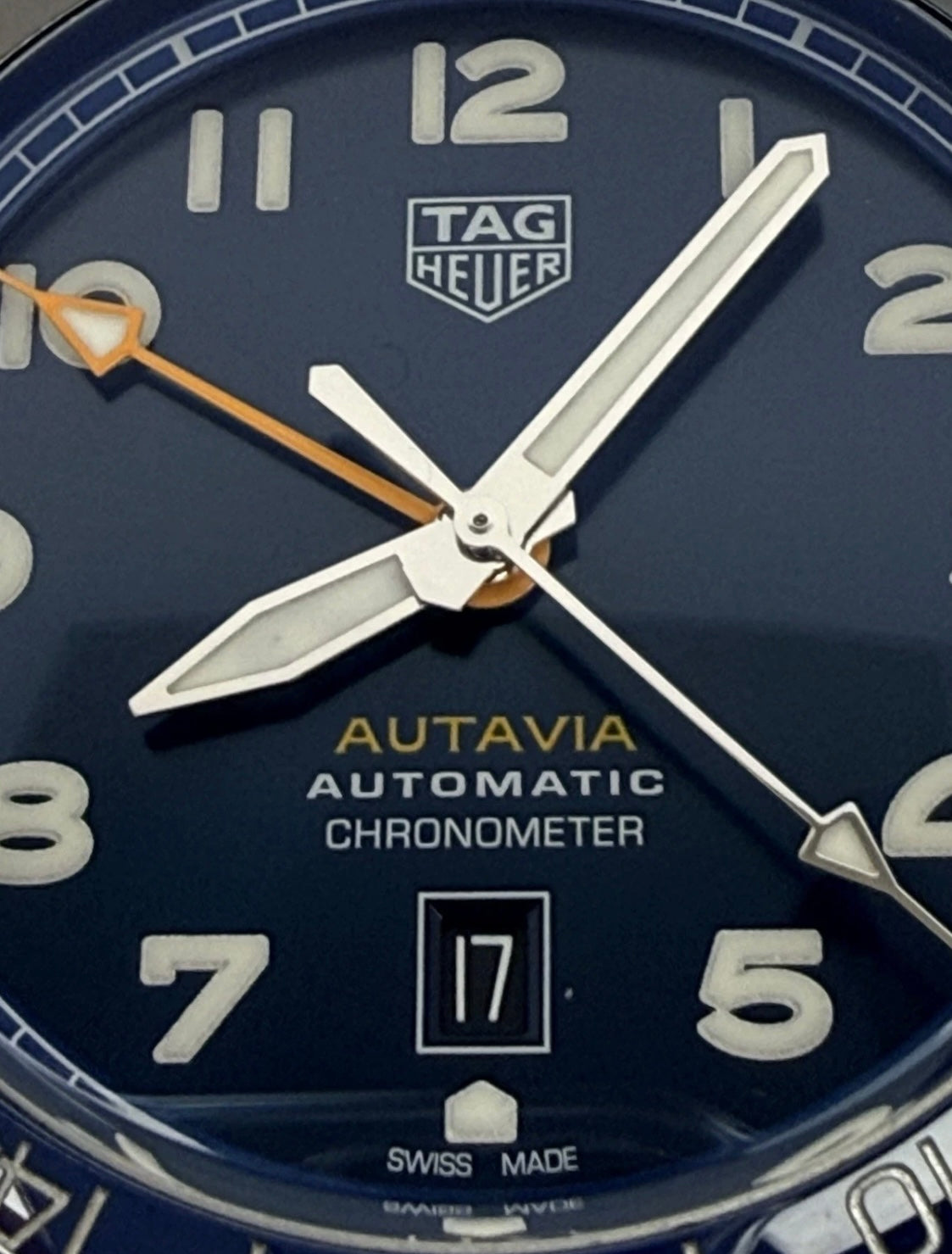 TAG Heuer Autavia GMT 60th Anniversary Blue Dial Batman Bezel Calibre 7 42mm Full Set