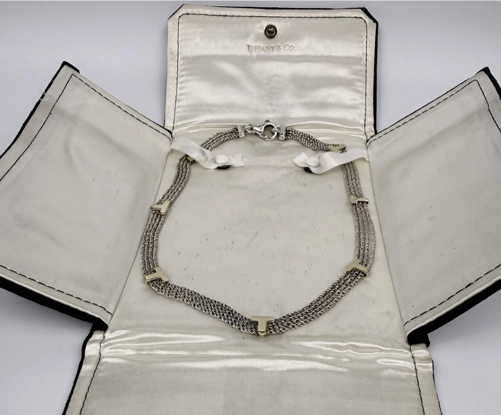 Tiffany & Co. Vintage 4 Strand Twist Necklace Sterling Silver 925 34g Rare