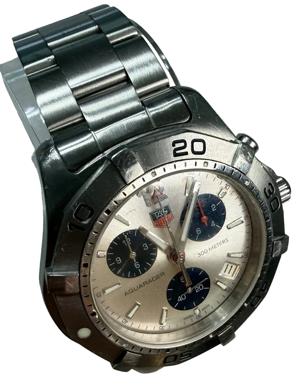 TAG Heuer Aquaracer Chronograph CAF1111 Silver Dial Quartz 41mm Men’s Watch
