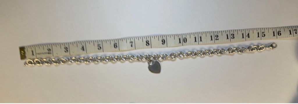 Tiffany & Co. Sterling Silver Heart Tag Necklace 16” 66.3 Grams Signed