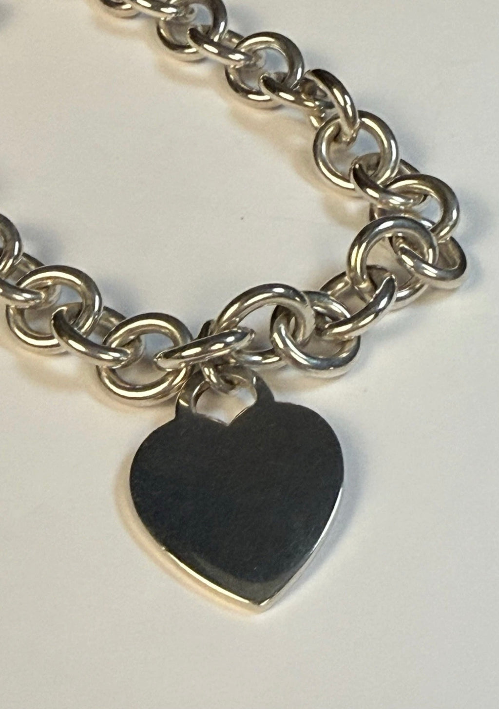 Tiffany & Co. Sterling Silver Heart Tag Necklace 16” 66.3 Grams Signed