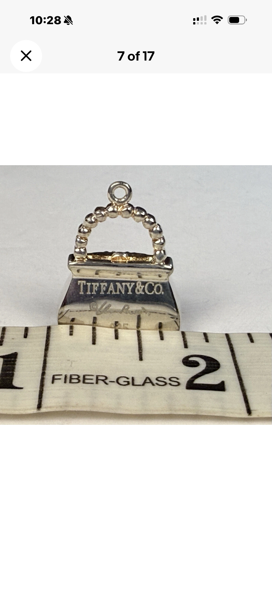 Vintage Tiffany & Co. Elsa Peretti Purse Handbag Pendant Pink Enamel Sterling Silver 8.4g