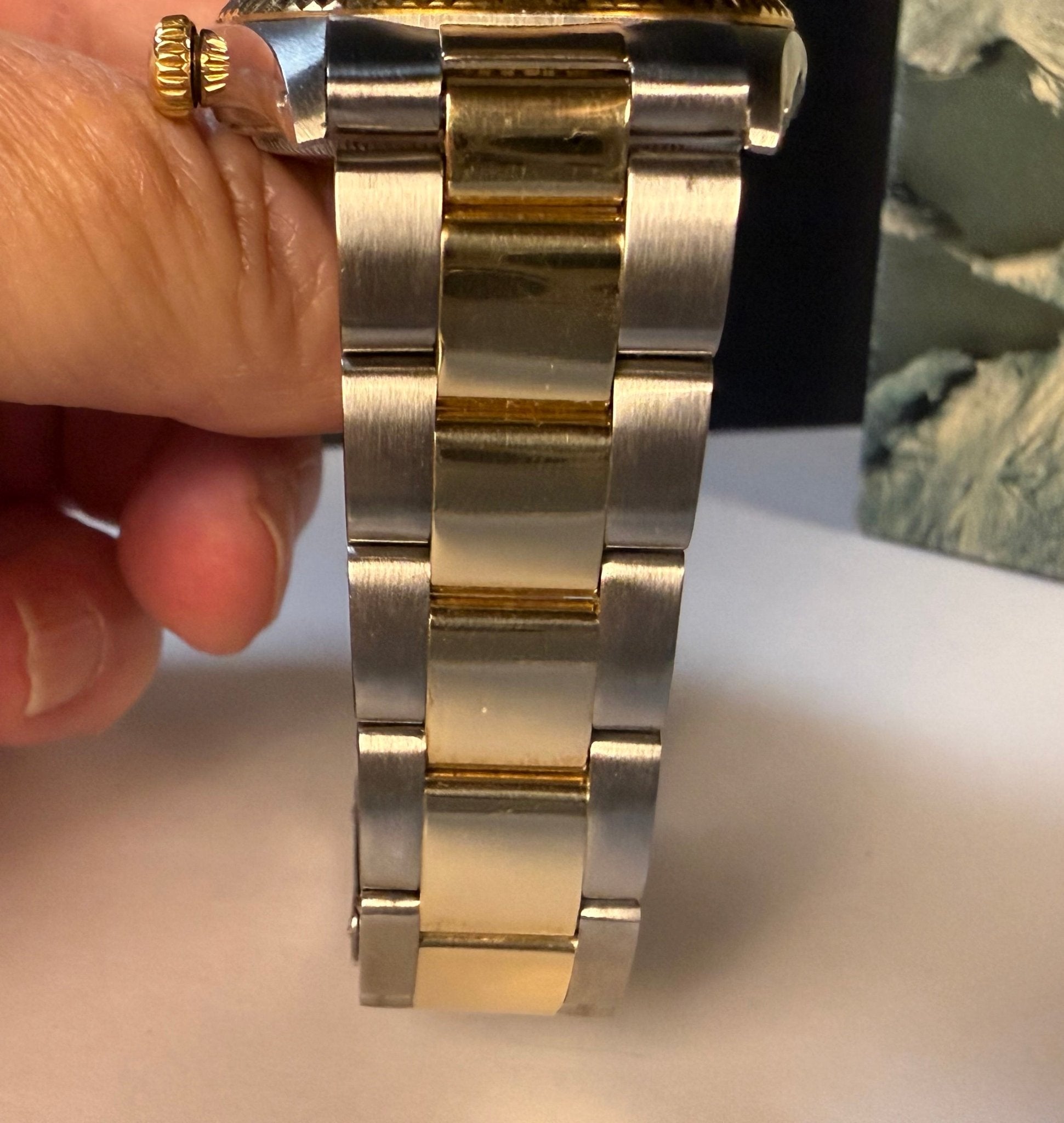 Rolex Datejust 16013 Champagne Diamond Dial Two-Tone Full Set - Coyle Fine Jewelry & Timepieces