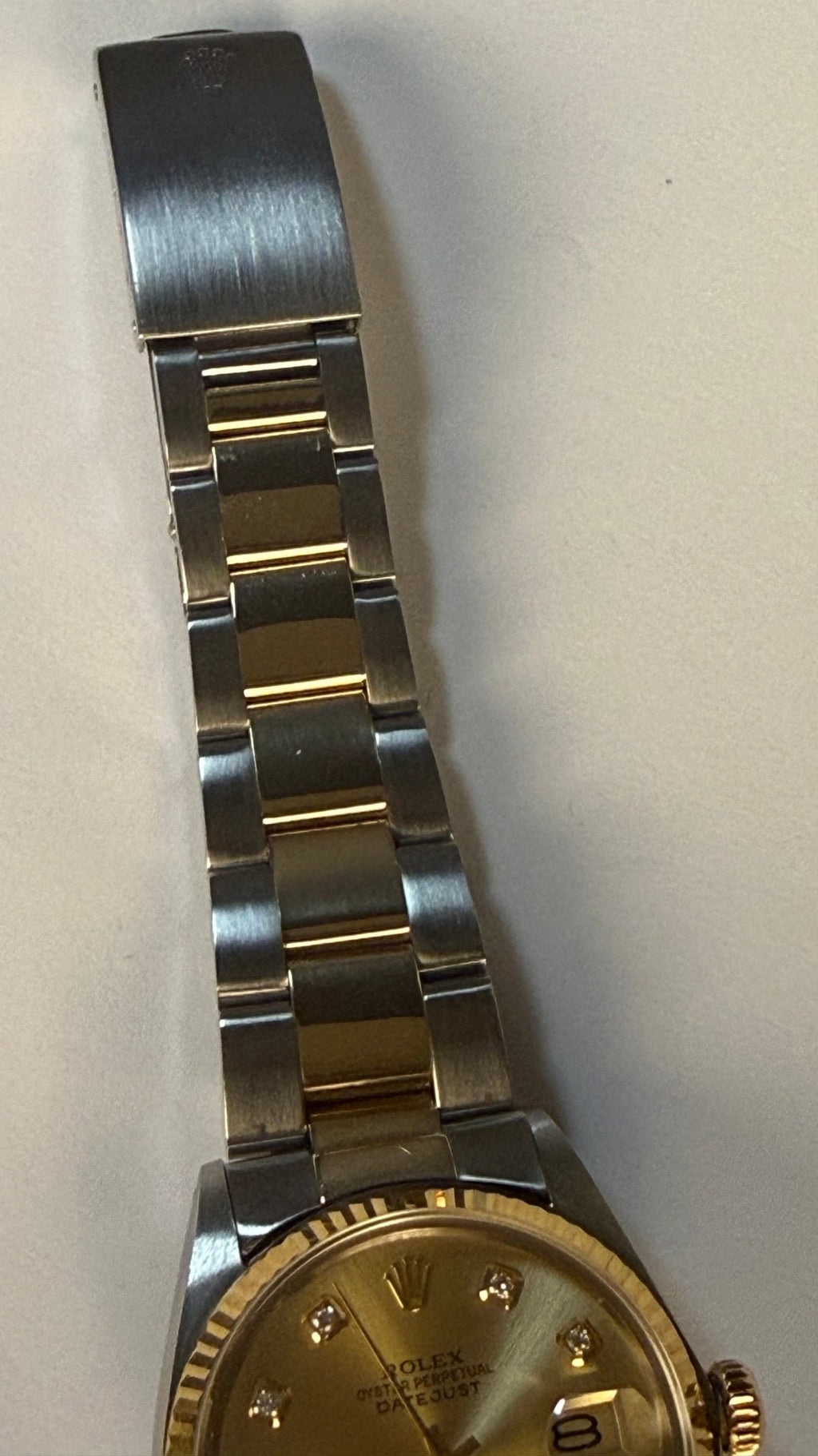 Rolex Datejust 16013 Champagne Diamond Dial Two-Tone Full Set - Coyle Fine Jewelry & Timepieces