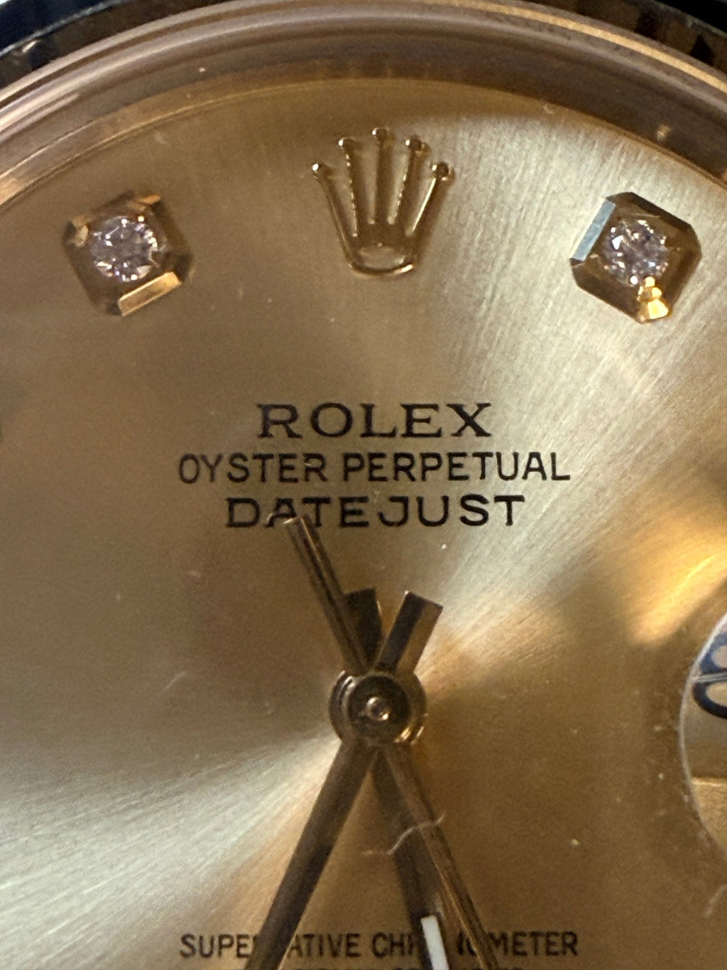 Rolex Datejust 16013 Champagne Diamond Dial Two-Tone Full Set - Coyle Fine Jewelry & Timepieces