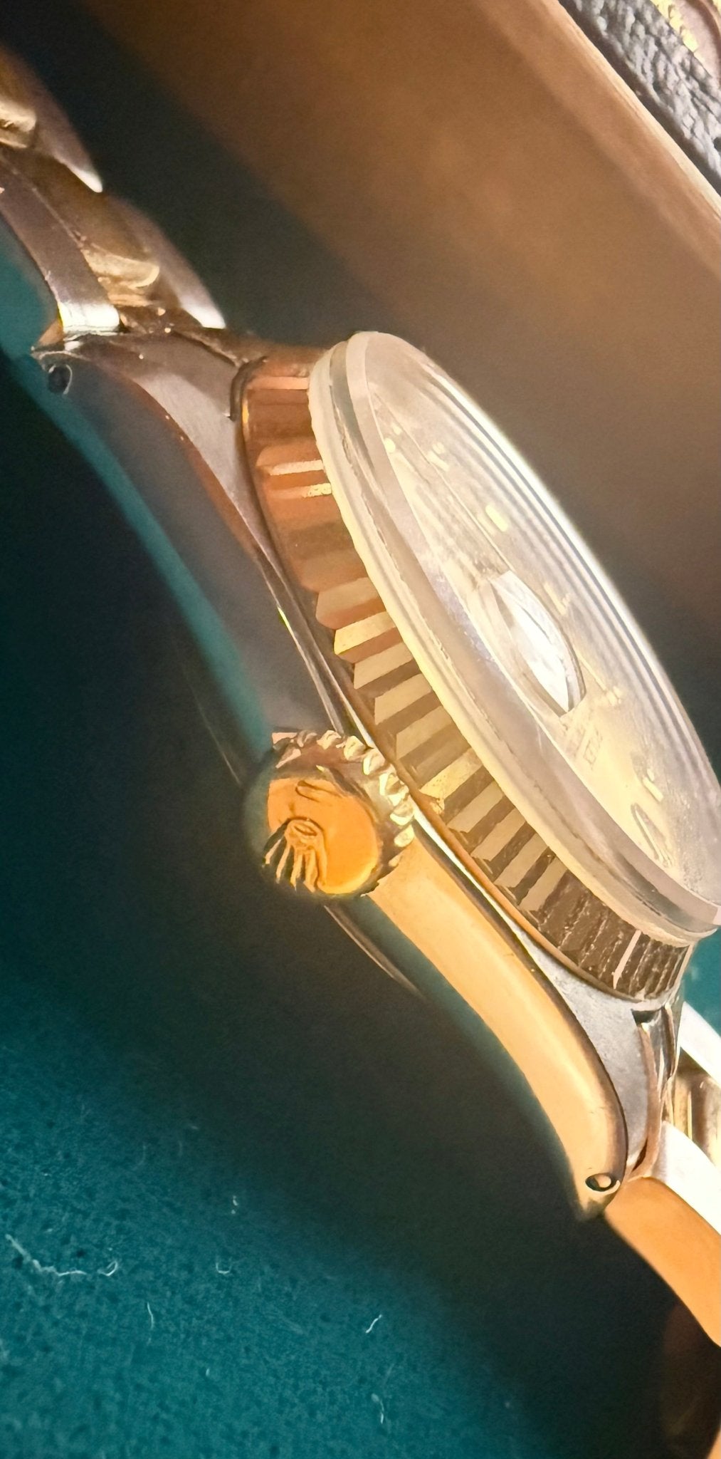 Rolex Datejust 16013 Champagne Diamond Dial Two-Tone Full Set - Coyle Fine Jewelry & Timepieces