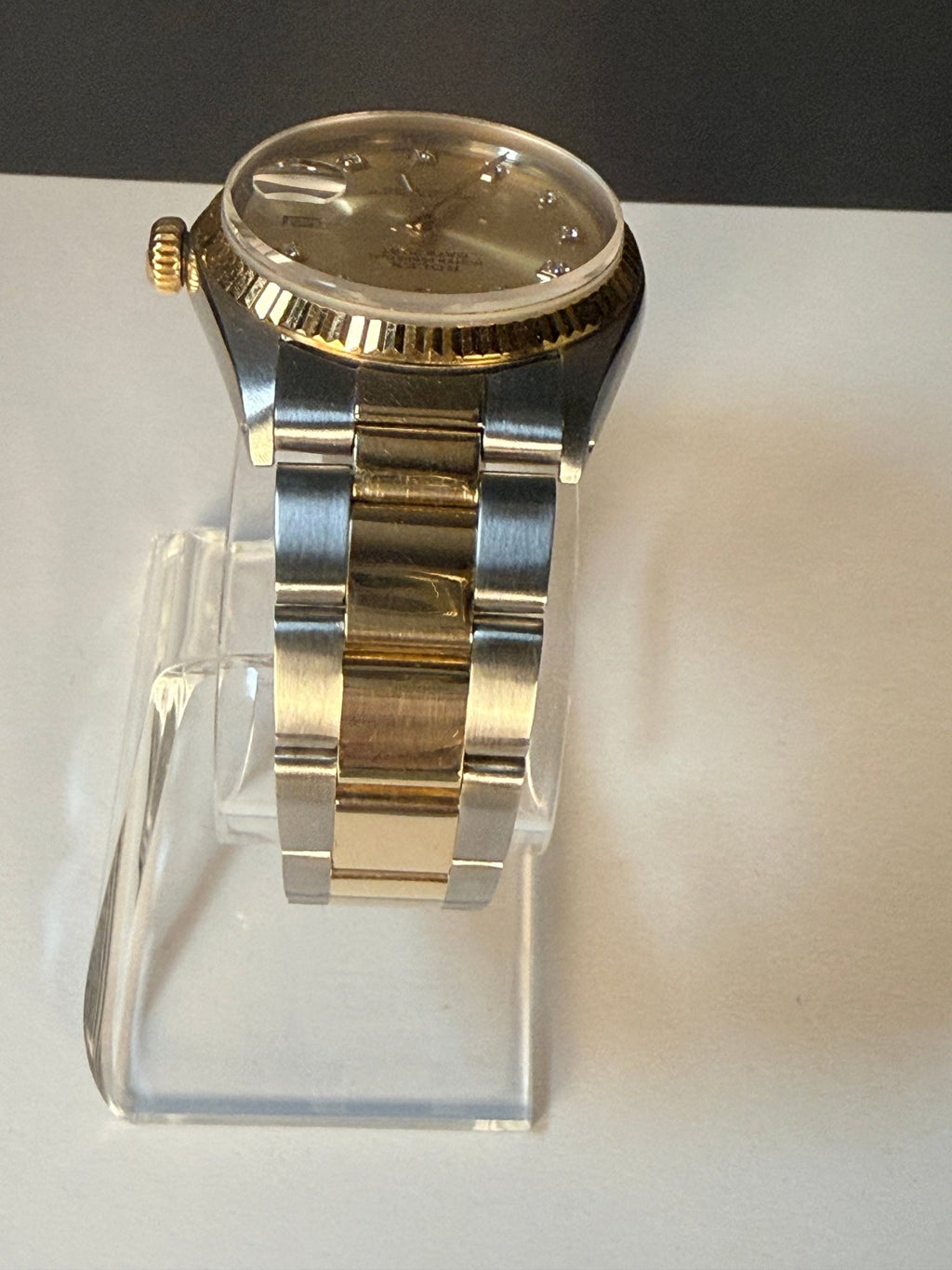 Rolex Datejust 16013 Champagne Diamond Dial Two-Tone Full Set - Coyle Fine Jewelry & Timepieces