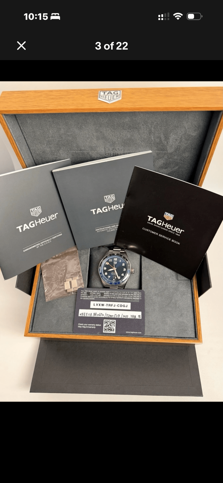 TAG Heuer Autavia GMT 60th Anniversary WBE511A 42mm Blue Dial Automatic Batman Bezel Full Set - Coyle Fine Jewelry & Timepieces