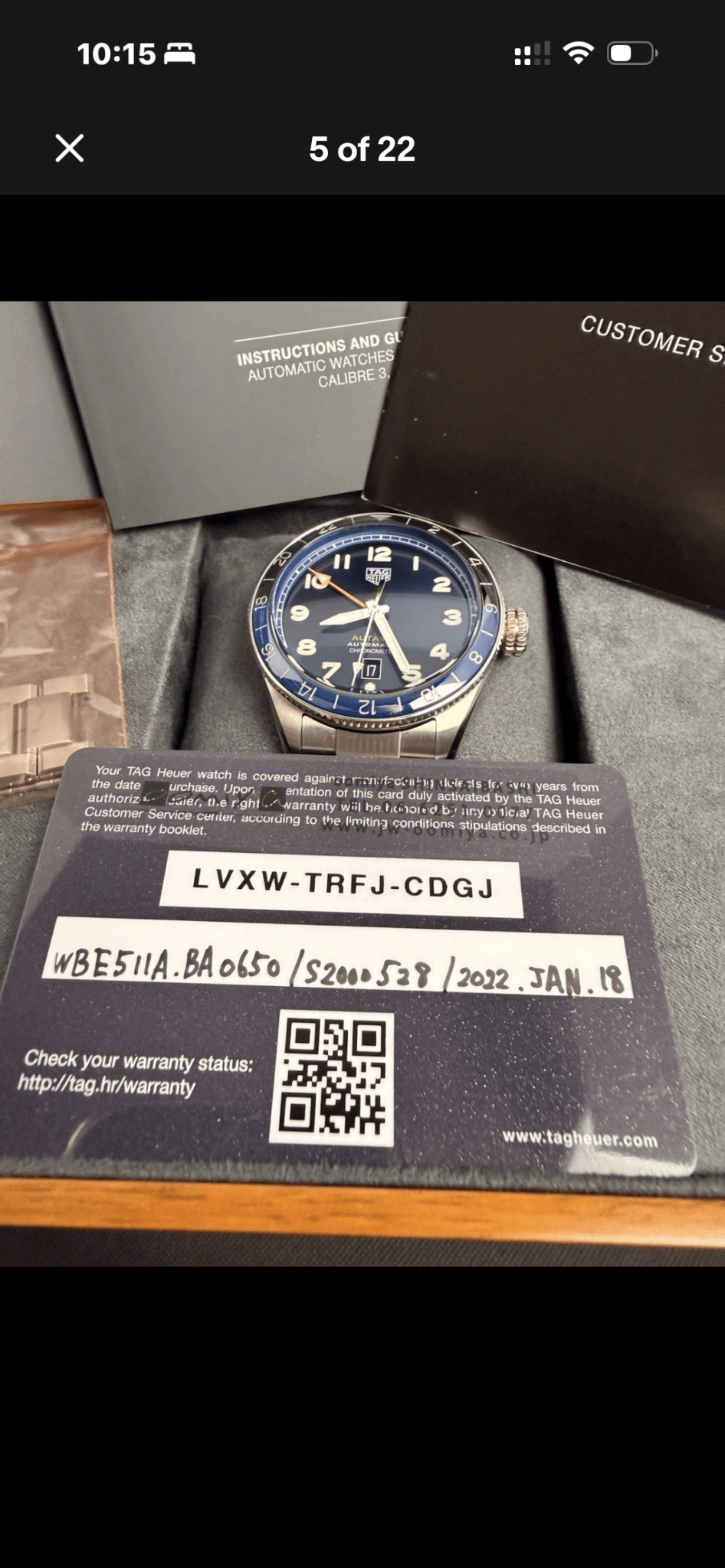 TAG Heuer Autavia GMT 60th Anniversary WBE511A 42mm Blue Dial Automatic Batman Bezel Full Set - Coyle Fine Jewelry & Timepieces