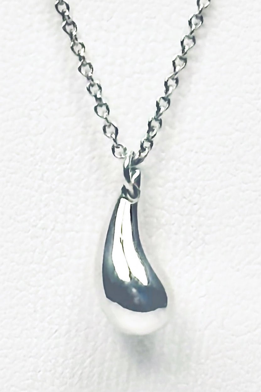 Tiffany & Co Elsa Peretti Teardrop Necklace Sterling Silver Pendant 16” 28g - Coyle Fine Jewelry & Timepieces